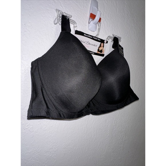 NEW Women's Black BOBBIE BROOKS Microfiber T-Shirt Full Coverage Bra 40D A41 - Picture 9 of 16